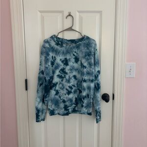 Athleta Blue Tie-Die Sweatshirt